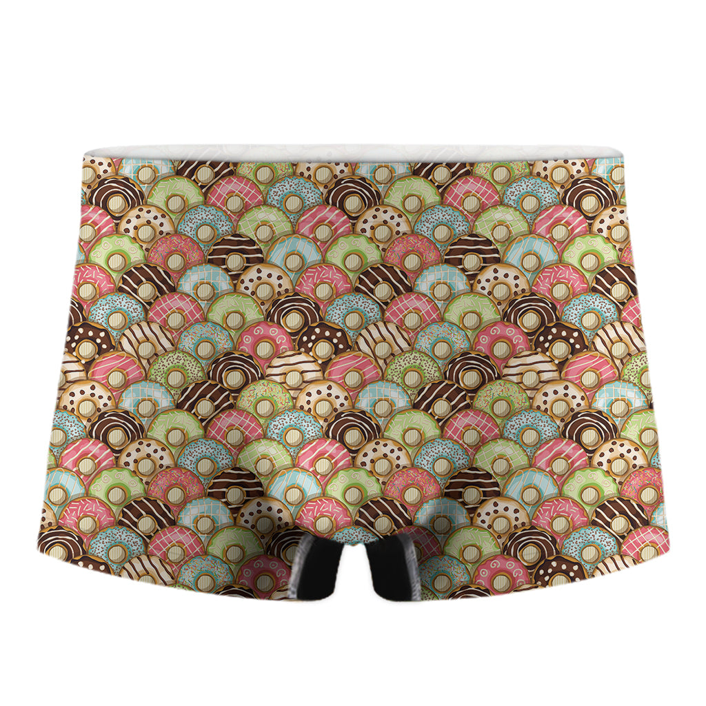 Donuts Pattern Print Men's Boxer Briefs