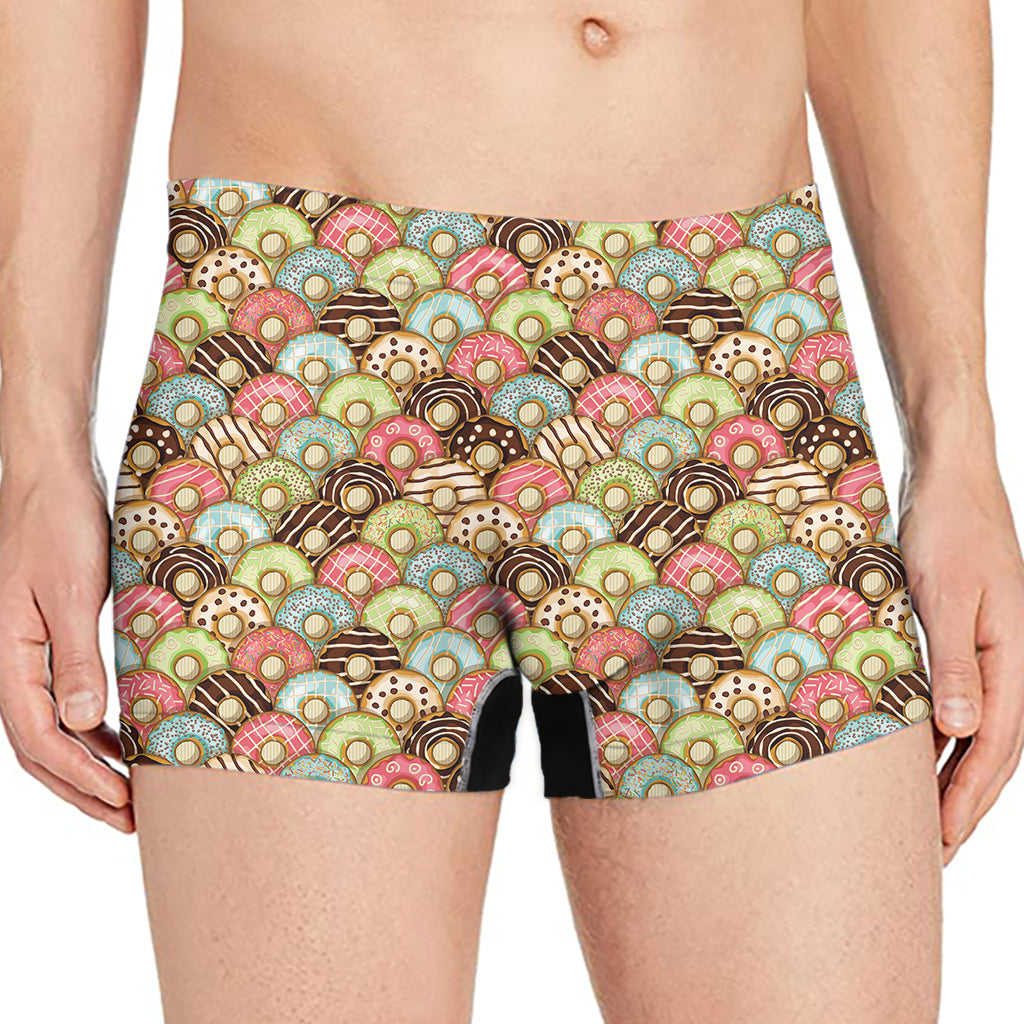 Donuts Pattern Print Men's Boxer Briefs