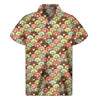 Donuts Pattern Print Men's Short Sleeve Shirt