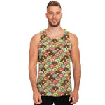 Donuts Pattern Print Men's Tank Top