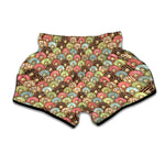 Donuts Pattern Print Muay Thai Boxing Shorts