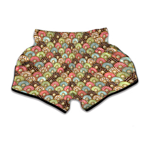 Donuts Pattern Print Muay Thai Boxing Shorts