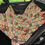 Donuts Pattern Print Pet Car Back Seat Cover