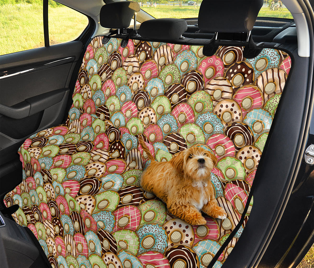 Donuts Pattern Print Pet Car Back Seat Cover