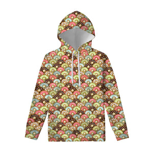 Donuts Pattern Print Pullover Hoodie