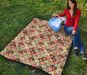 Donuts Pattern Print Quilt