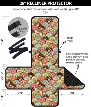 Donuts Pattern Print Recliner Protector