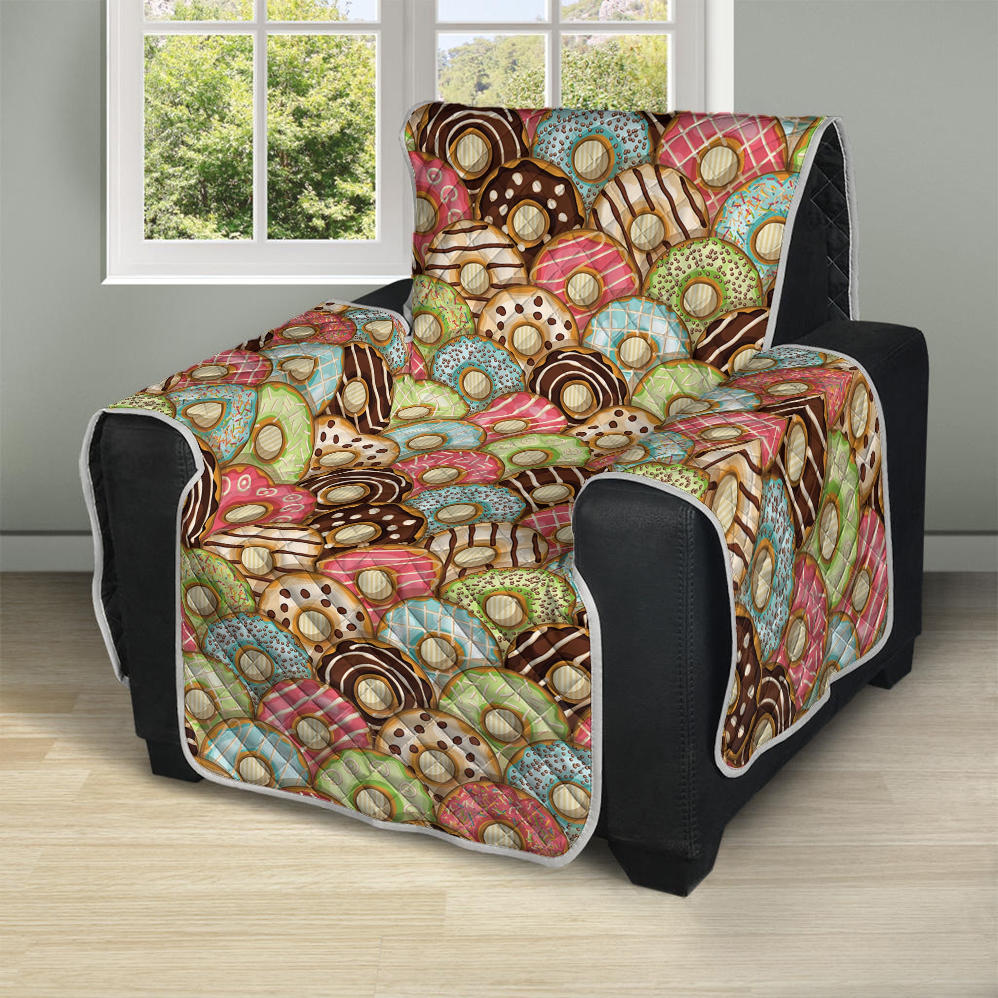 Donuts Pattern Print Recliner Protector