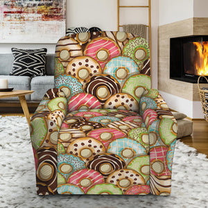 Donuts Pattern Print Recliner Slipcover