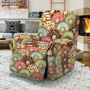 Donuts Pattern Print Recliner Slipcover