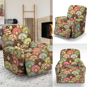 Donuts Pattern Print Recliner Slipcover