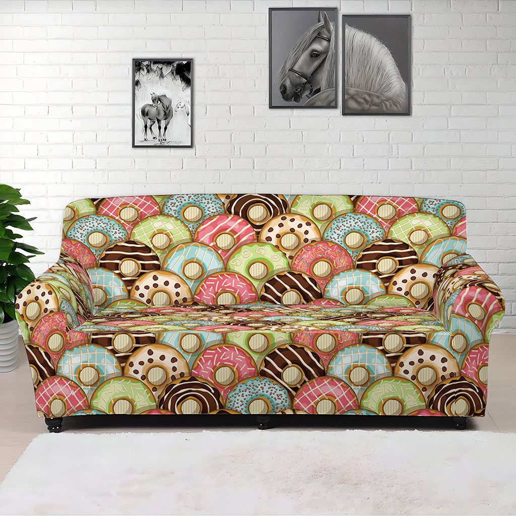 Donuts Pattern Print Sofa Cover