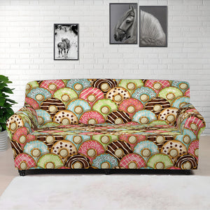 Donuts Pattern Print Sofa Cover