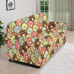 Donuts Pattern Print Sofa Cover