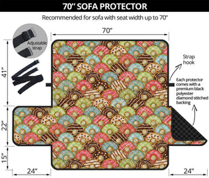 Donuts Pattern Print Sofa Protector