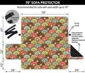 Donuts Pattern Print Sofa Protector