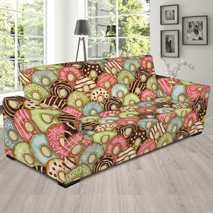 Donuts Pattern Print Sofa Slipcover