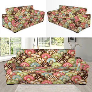 Donuts Pattern Print Sofa Slipcover