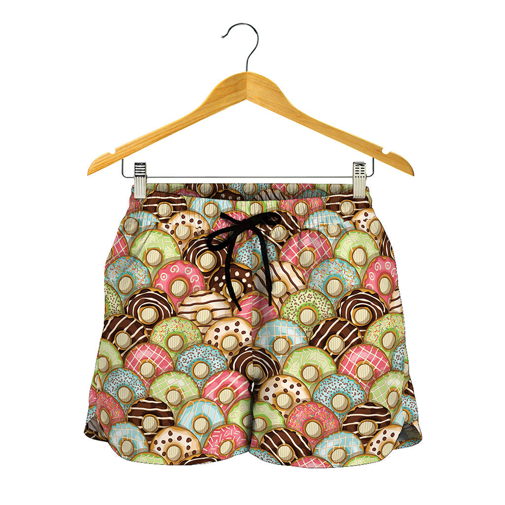 Donuts Pattern Print Women's Shorts