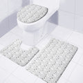 Doodle Bull Terrier Pattern Print 3 Piece Bath Mat Set