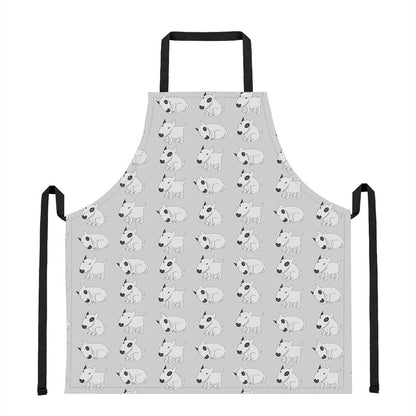 Doodle Bull Terrier Pattern Print Apron