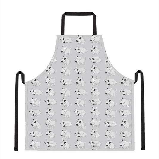 Doodle Bull Terrier Pattern Print Apron