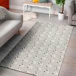 Doodle Bull Terrier Pattern Print Area Rug