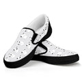 Doodle Bull Terrier Pattern Print Black Slip On Sneakers