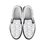 Doodle Bull Terrier Pattern Print Black Slip On Shoes