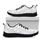 Doodle Bull Terrier Pattern Print Black Sneakers