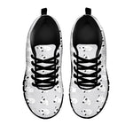 Doodle Bull Terrier Pattern Print Black Sneakers