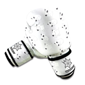 Doodle Bull Terrier Pattern Print Boxing Gloves