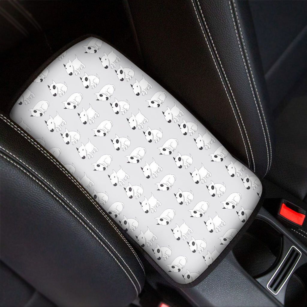 Doodle Bull Terrier Pattern Print Car Center Console Cover