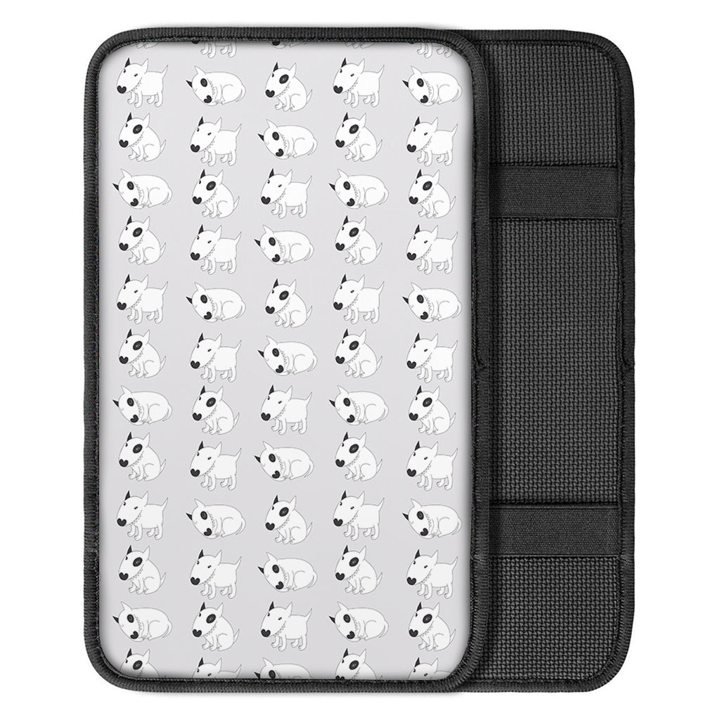Doodle Bull Terrier Pattern Print Car Center Console Cover