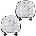 Doodle Bull Terrier Pattern Print Car Headrest Covers