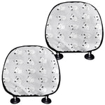 Doodle Bull Terrier Pattern Print Car Headrest Covers
