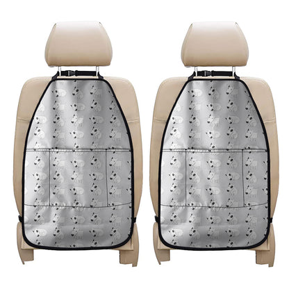 Doodle Bull Terrier Pattern Print Car Seat Organizers