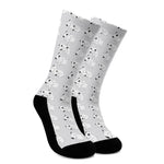 Doodle Bull Terrier Pattern Print Crew Socks