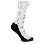 Doodle Bull Terrier Pattern Print Crew Socks