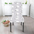 Doodle Bull Terrier Pattern Print Dining Chair Slipcover