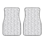 Doodle Bull Terrier Pattern Print Front Car Floor Mats