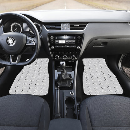 Doodle Bull Terrier Pattern Print Front Car Floor Mats