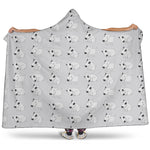 Doodle Bull Terrier Pattern Print Hooded Blanket