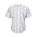 Doodle Bull Terrier Pattern Print Men's Baseball Jersey