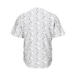 Doodle Bull Terrier Pattern Print Men's Baseball Jersey