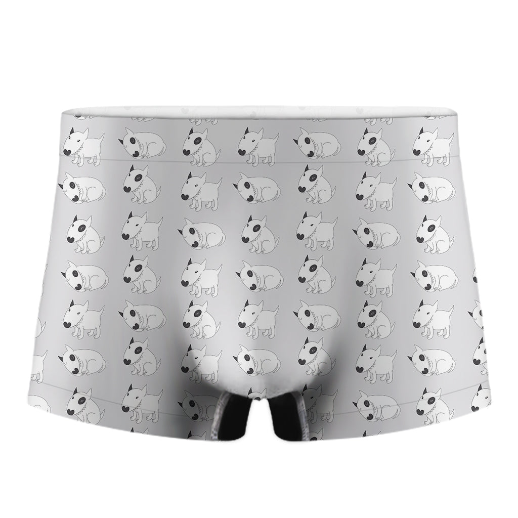 Doodle Bull Terrier Pattern Print Men's Boxer Briefs