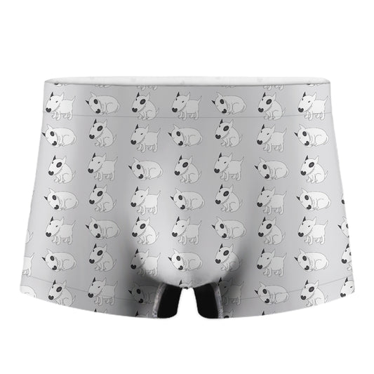 Doodle Bull Terrier Pattern Print Men's Boxer Briefs
