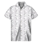 Doodle Bull Terrier Pattern Print Men's Short Sleeve Shirt