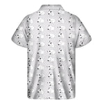 Doodle Bull Terrier Pattern Print Men's Short Sleeve Shirt