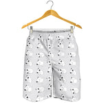 Doodle Bull Terrier Pattern Print Men's Shorts